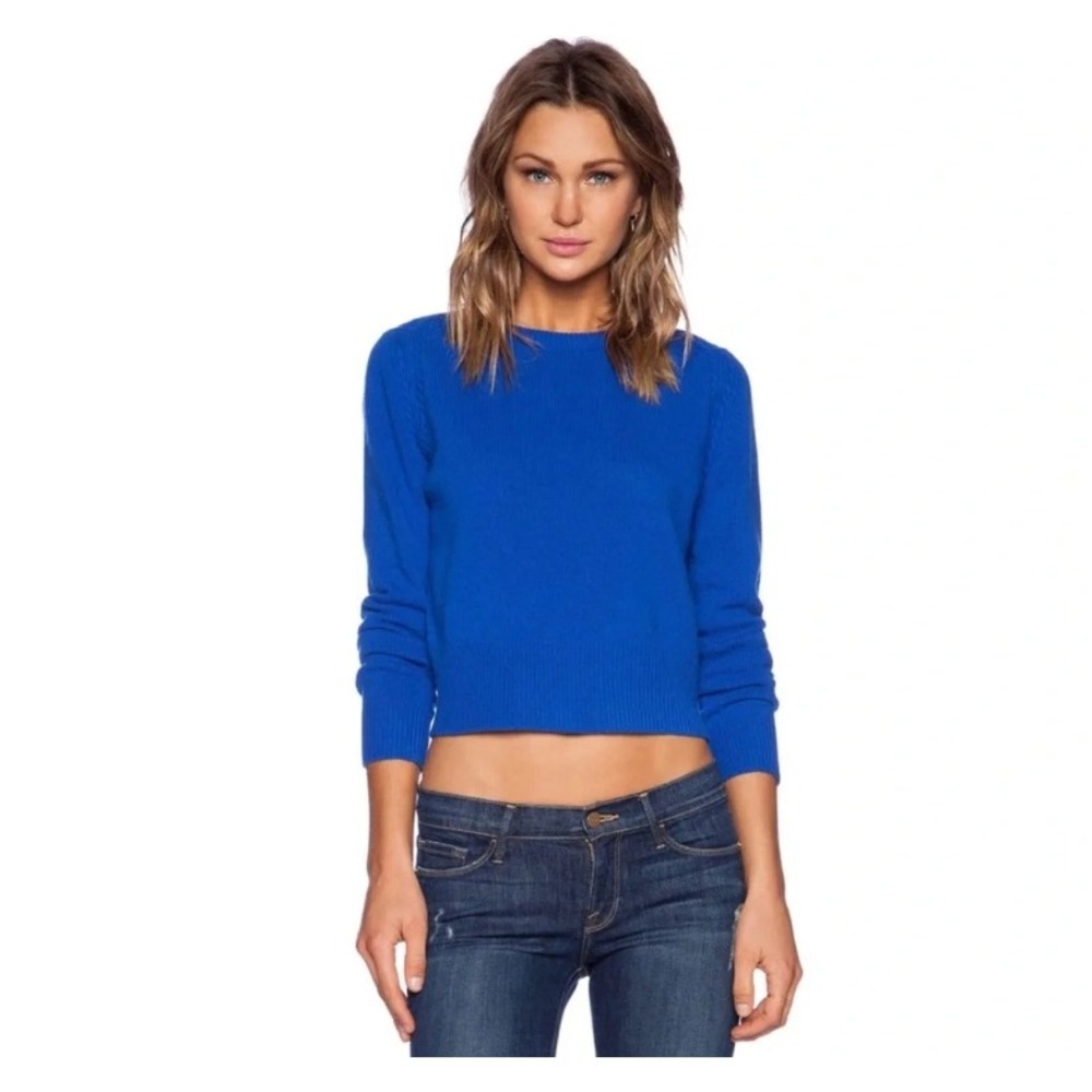 Marc By Marc Jacobs Iris Merino Wool Palace Blue Crewneck Sweater Small